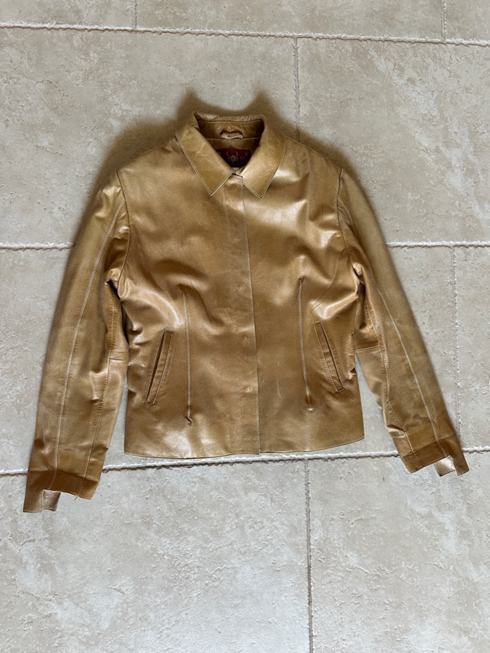 Olly & Co Formals Leather Snap-Front Jacket